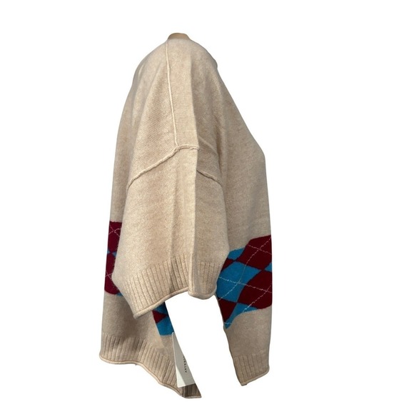 Anthropologie Dachshund Dog Cashmere Knit Sweater Beige NWT - Picture 12 of 15